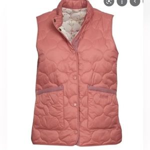 Barbour Lola quilted gilet vest size 6 in Rustic Pink